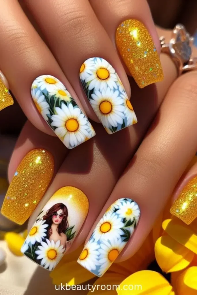 10. Daisy Nails