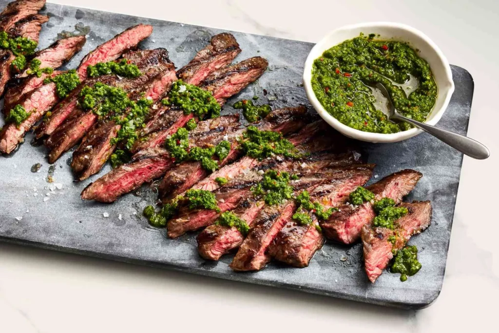 Grilled Steak with Chimichurri Sauce