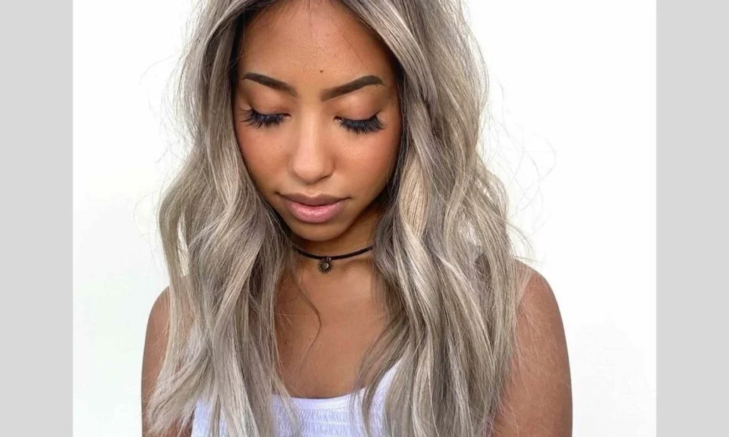  Icy Blonde Balayage for Dark Skin