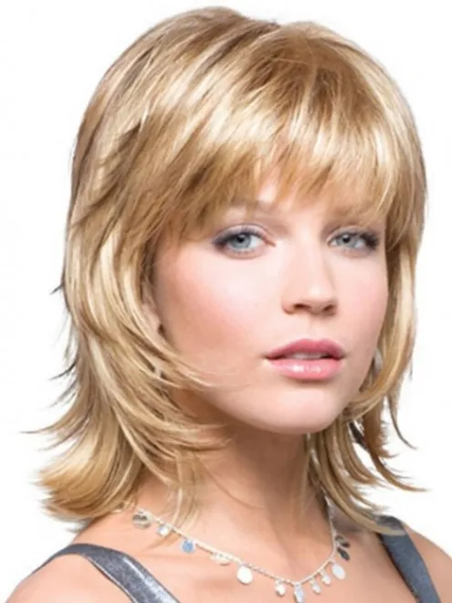 Blonde Shag with Emphasized Layers