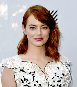 Emma Stone’s Effortless Red Beach Waves