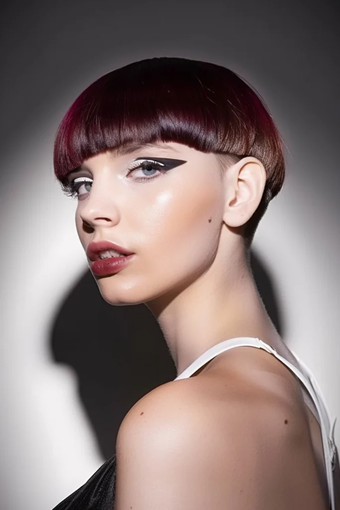 Crimson Shadow Bowl Cut