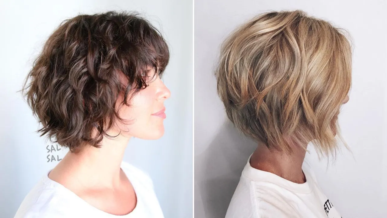 Golden-Bronde Bob with Piecey Layers