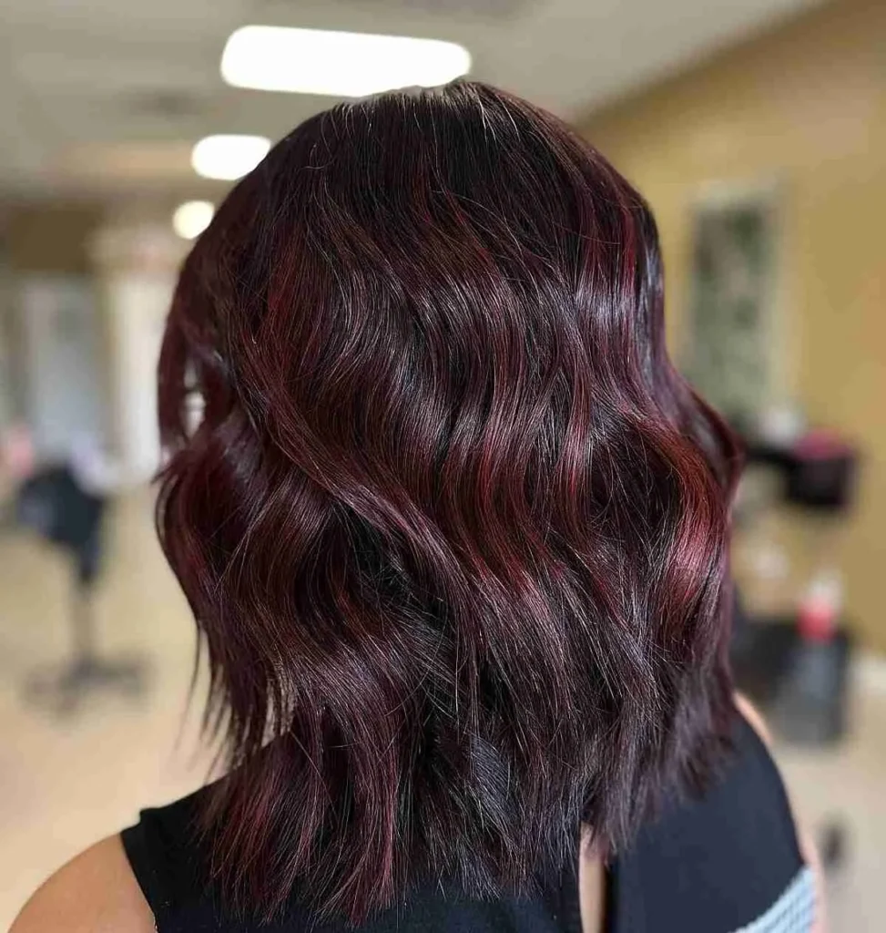 Dark Crimson Balayage