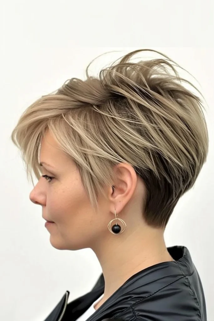 Undercut with Textured Stacked Bob