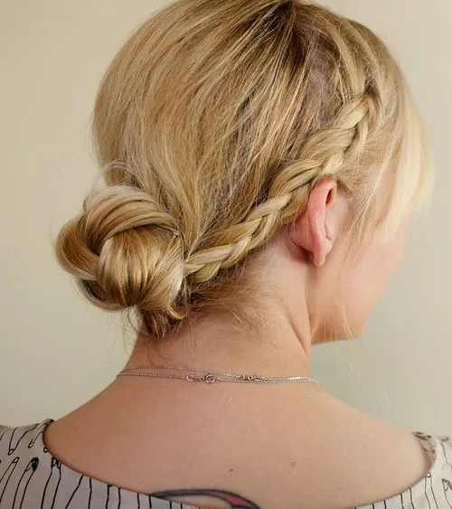 4. Quick Braid Into Low Knot
