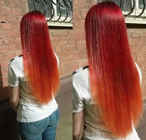 bright red cherry hairstyle color