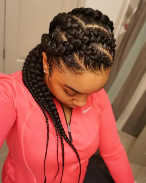 1. Criss-Cross Goddess Braids
