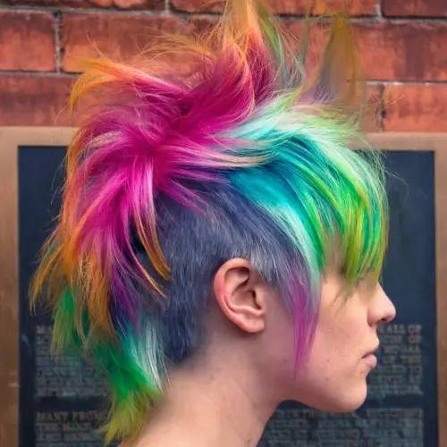 6. Teased Rainbow Mohawk
