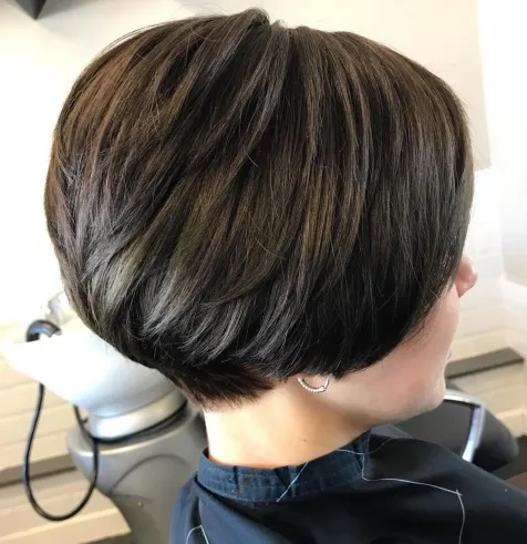 8. Short Bob with Tapered Back
