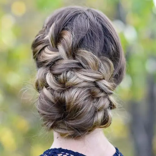 6. Elegant French Braid/Side Bun Combo
