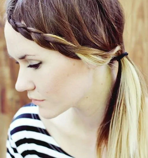 8. Braided Bangs
