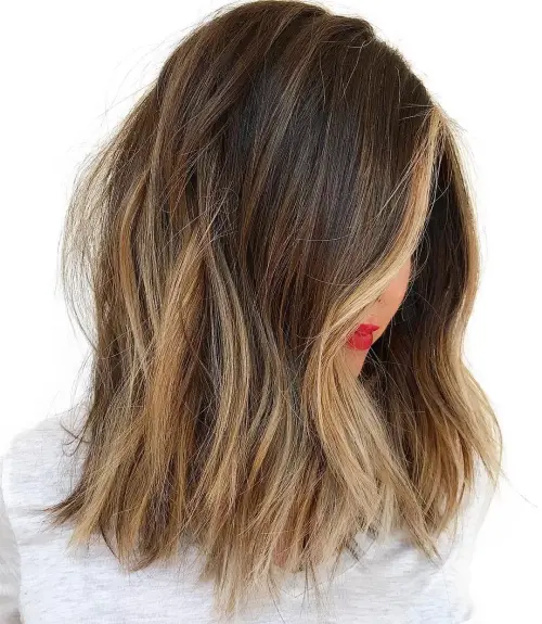 5. Shoulder-Length Brown Ombre
