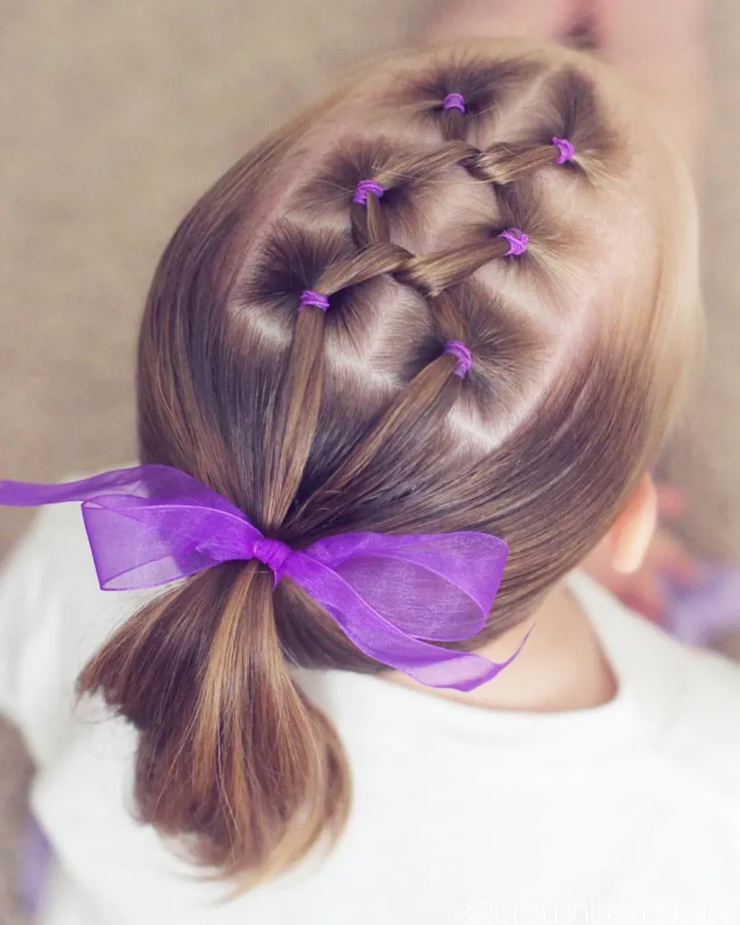 10. Tied Mini Ponytails
