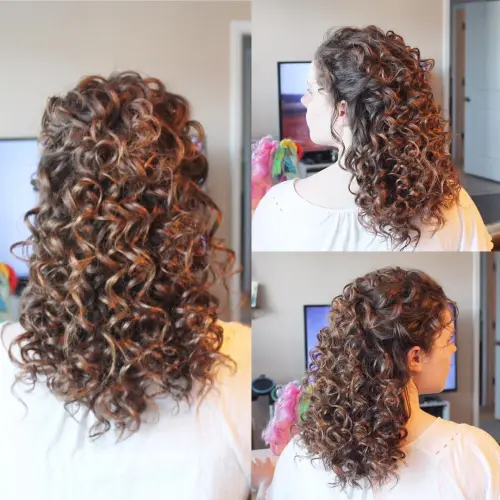 10. Swept Back Curly Hairstyle
