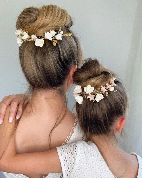 10. Twinning Brides with Their Flower Girls
