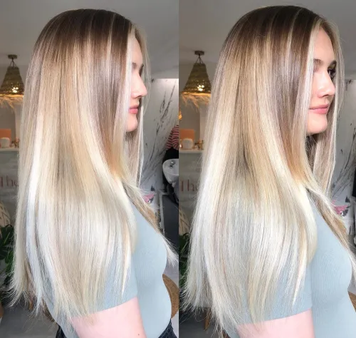 11. Blonde Balayage with Lowlights
