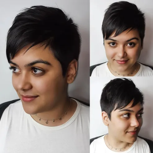 3. Lovely Short Cut for Thick Hair
