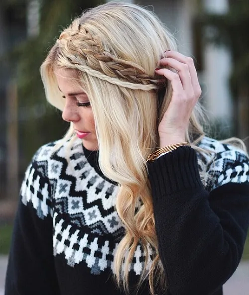 11. Light and Dark Braided Headband
