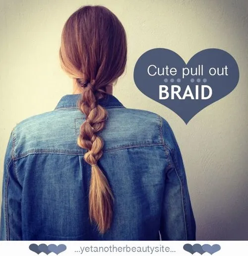 10. Cute Pull Out Braid
