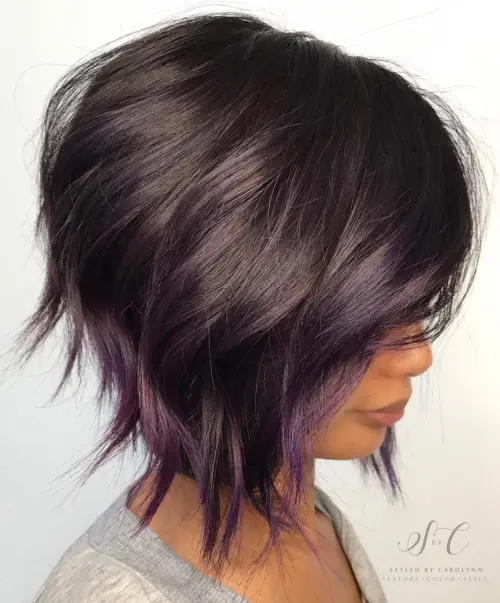 12. Ash Brown with Purple Streaks
