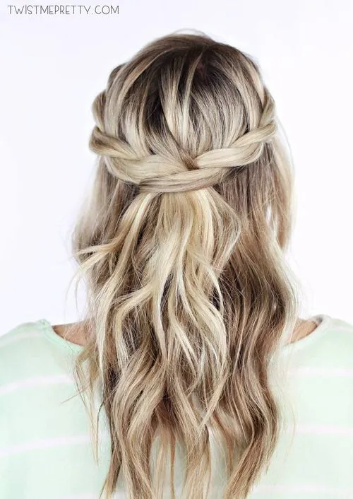 1. Twisted Crown Braid
