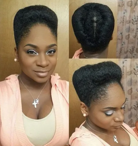 4. Natural Crown Updo Hairstyle
