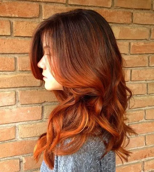 1. Lovely Copper Balayage
