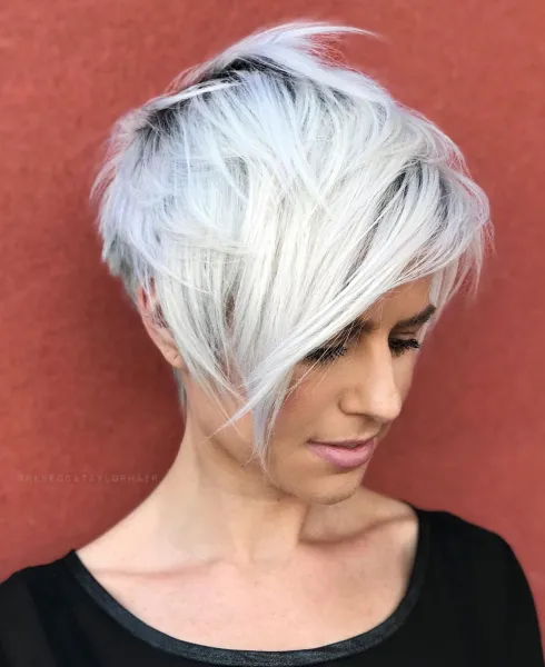 12. Choppy Pixie with Angled Layers
