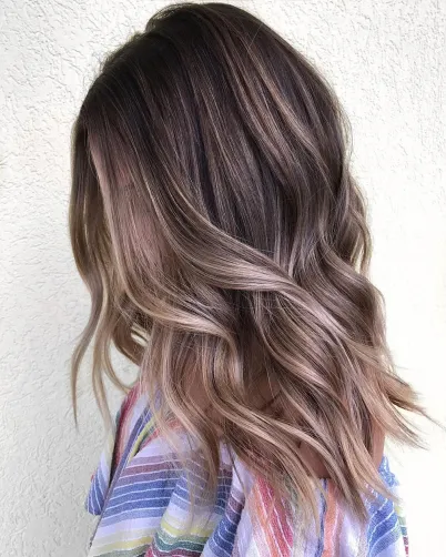 3. Soft Cool-Toned Ash Brown Balayage
