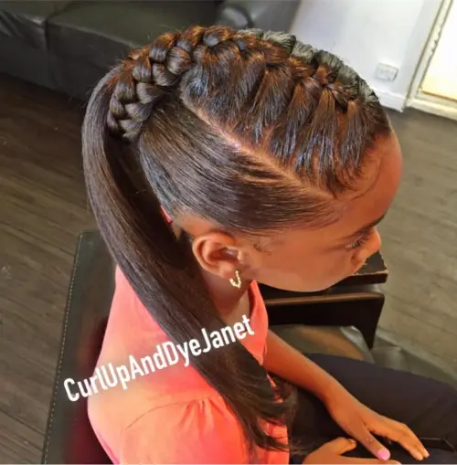 2. Beautiful Braided Ponytail for Girls
