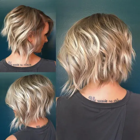 6. Inverted Textured Haircut
