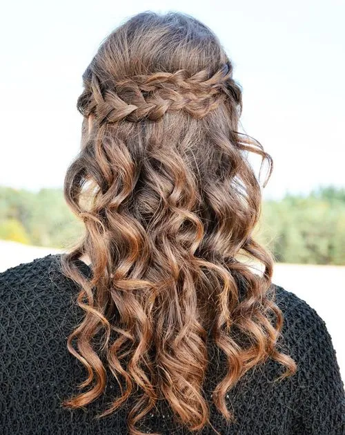 18. Princess Braids With Curls
