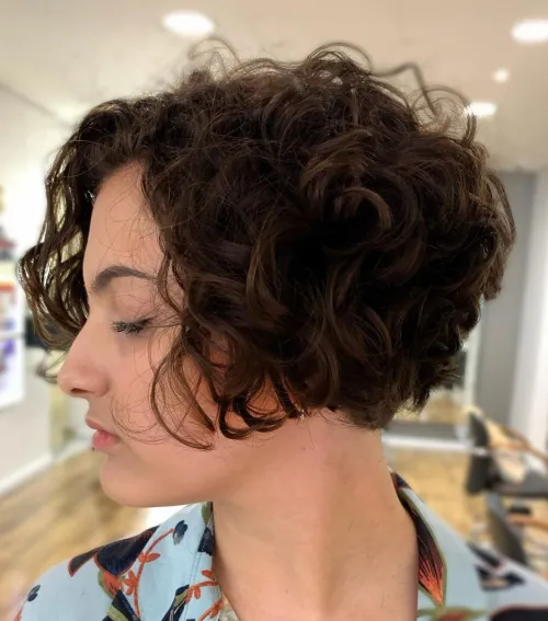 20. Curly Pixie Bob Cut
