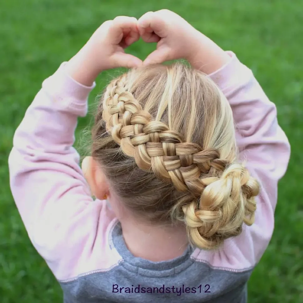 3. Multi-Strand French Braid and Bun
