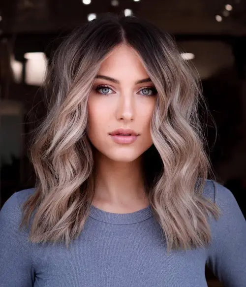 7. Shoulder-Length Ash Brown Hair
