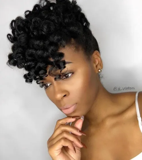 8. Perm Updo Hairstyle for Black Women
