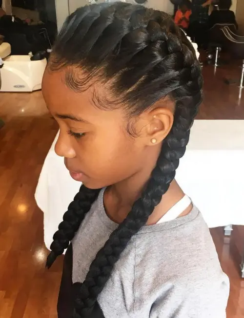 6. French-Braided Hair for Little Girls
