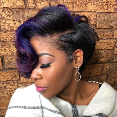 5. Pixie Bob With Indigo and Purple Accents
