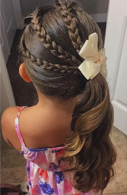 1. Fancy Hairstyle with Braids
