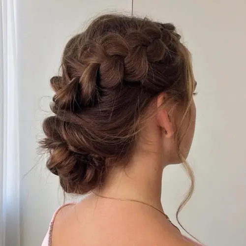 9. Twisting Braided Updo
