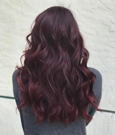 8. Deep Burgundy Hairstyle
