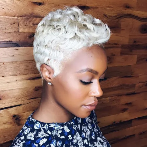 6. White Pixie for African-American Ladies
