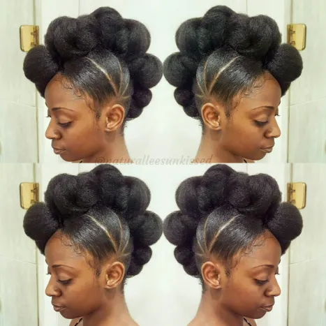 10. Natural Mohawk Updo Hairstyle
