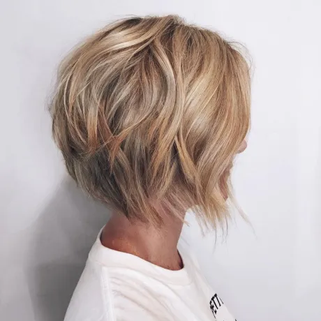 8. Rounded and Feathered Bob Haircut
