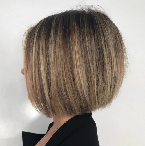 1. One-Length Bob for Straight Hair
