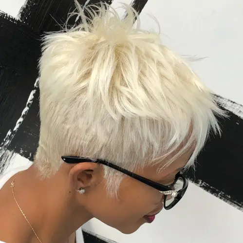 8. Tapered Platinum Cut with Feathered Crown
