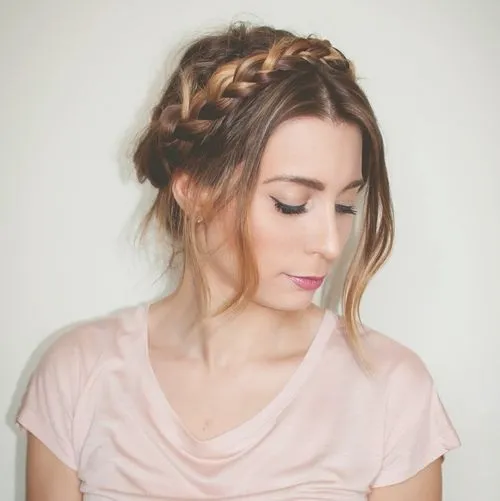 5. Milk Maid Braids
