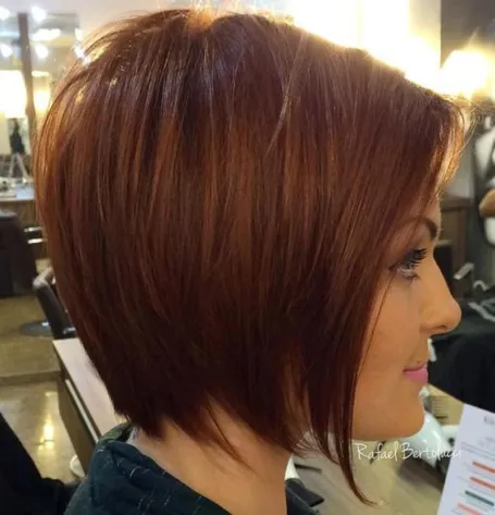 2. Tapered Auburn Bob
