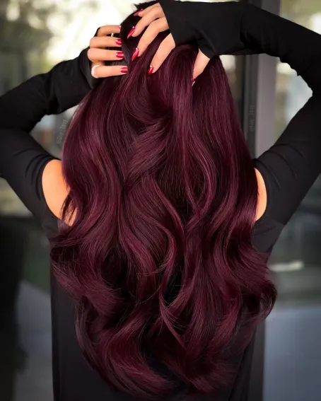 12. Dark Maroon Hair
